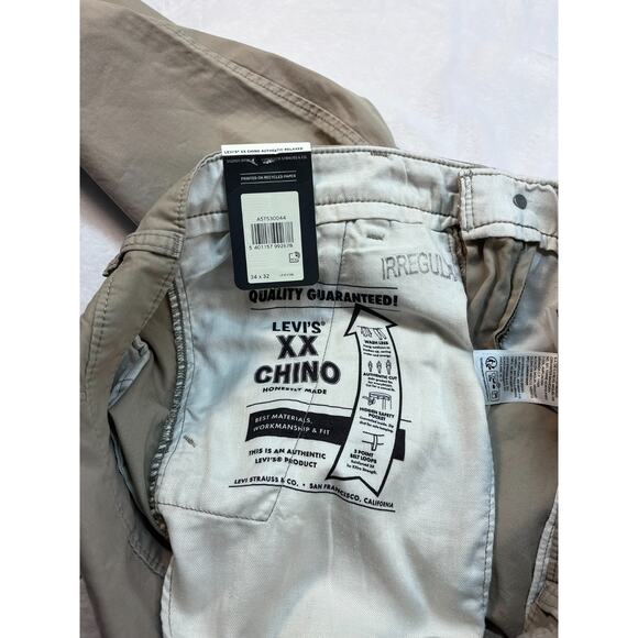 Levi's XX Chino Authentic Relaxed Men's Pants Size 34x32 (0165) - Picture 5 of 9